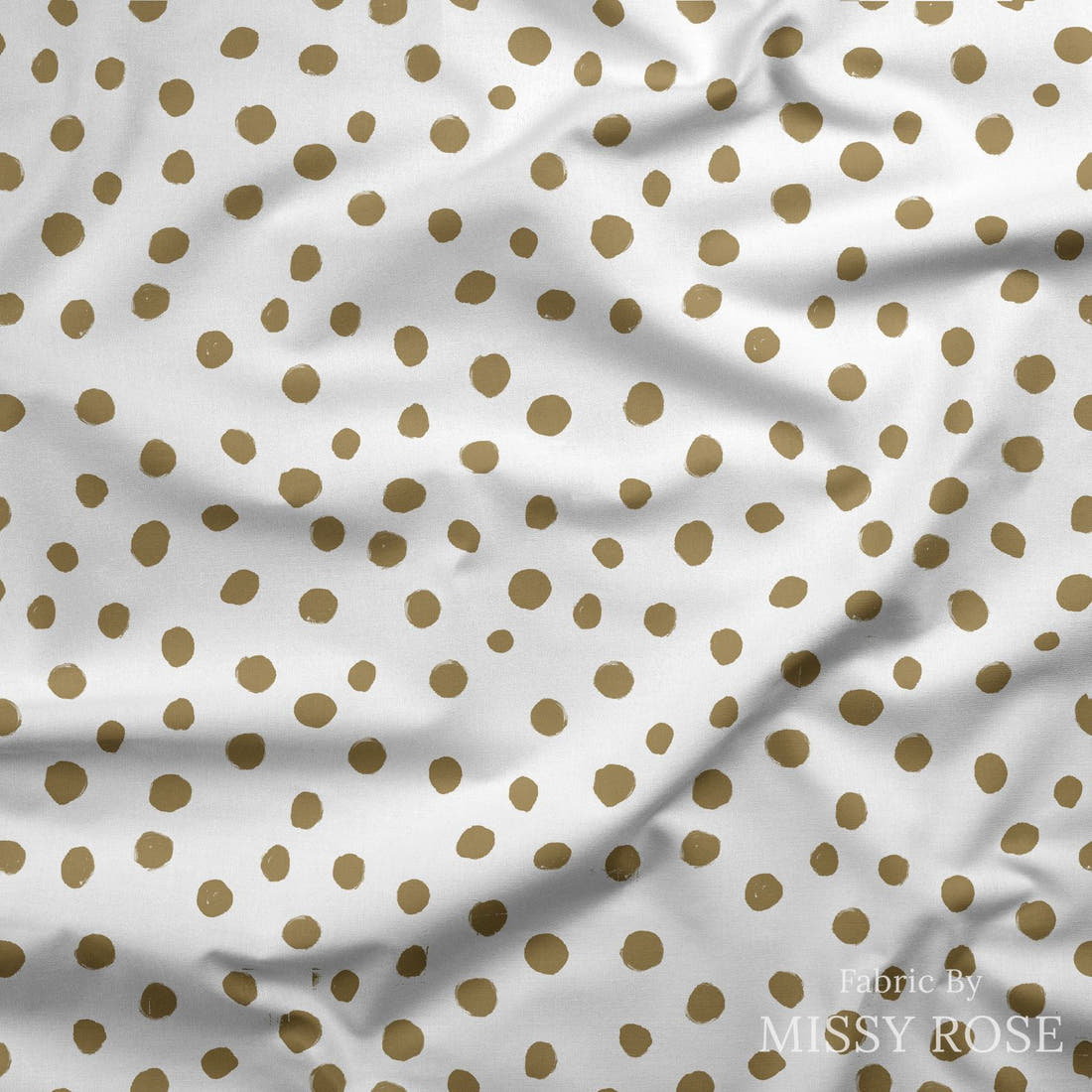 Indy Bloom Fabric Princess Peonies Golden Dot 06 draped fabric mockup - custom printed fabric by the metre | Fabric by Missy Rose