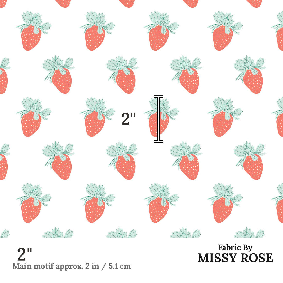 Indy Bloom Fabric Retro Summer Bliss 13 2 inch print scale guide | Fabric by Missy Rose