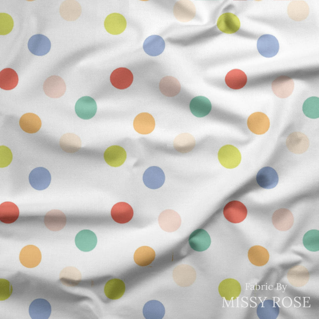 Indy Bloom Fabric Retro Summer Bubblegum 18 draped fabric mockup - custom printed fabric by the metre | Fabric by Missy Rose