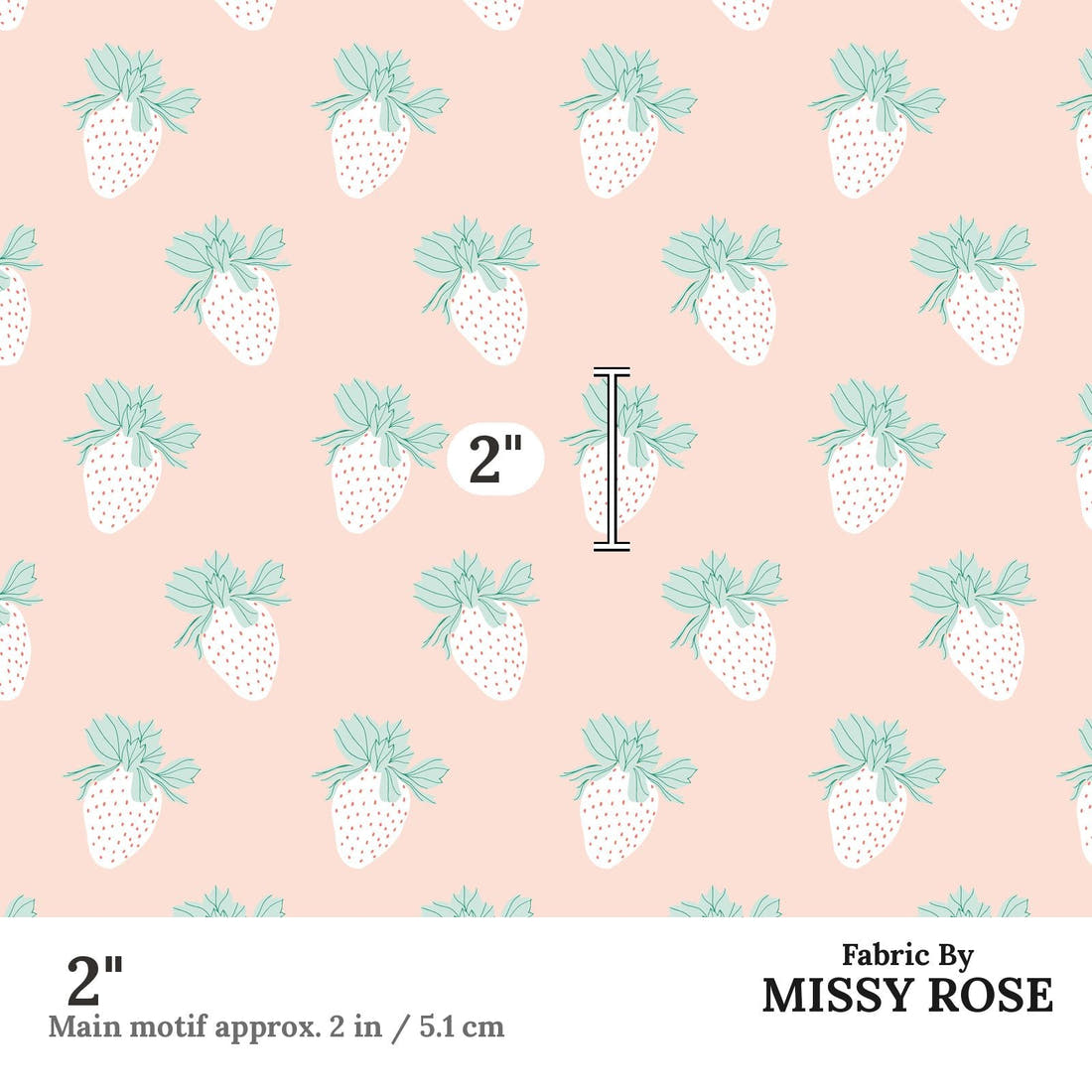 Indy Bloom Fabric Retro Summer Shortcake 12 2 inch print scale guide | Fabric by Missy Rose