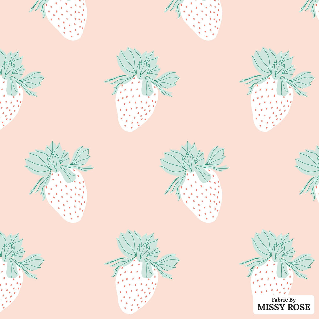 Indy Bloom Fabric Retro Summer Shortcake 12 flat view of the printed design | Fabric by Missy Rose