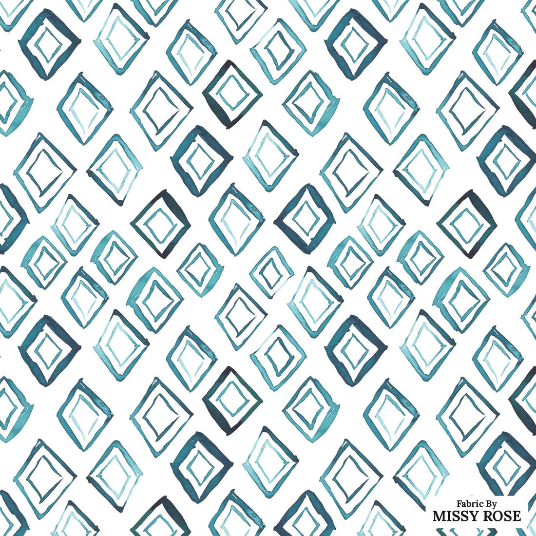 Indy Bloom Fabric Shibori Diamonds 08 flat view of the printed design | Fabric by Missy Rose