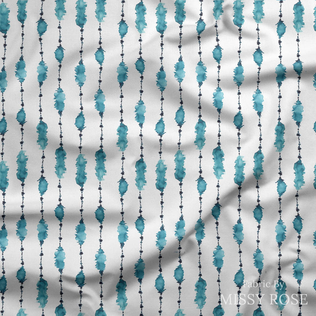 Indy Bloom Fabric Shibori Pattern 07 draped fabric mockup - custom printed fabric by the metre | Fabric by Missy Rose