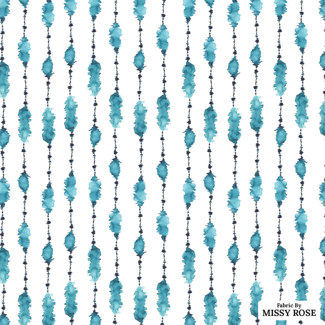 Indy Bloom Fabric Shibori Pattern 07 flat view of the printed design | Fabric by Missy Rose