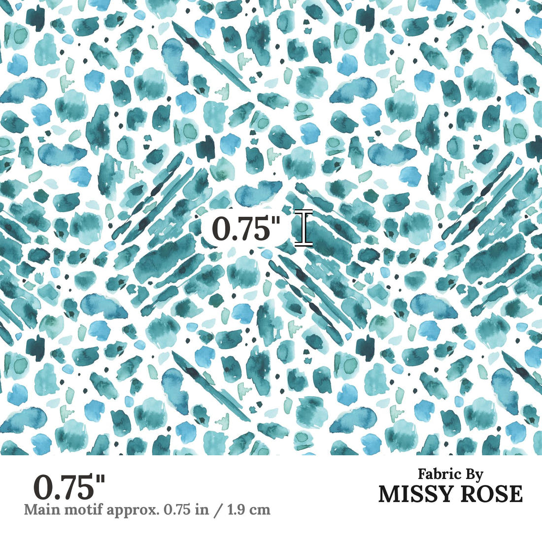 Indy Bloom Fabric Shibori Pebble 02 0.75 inch print scale guide | Fabric by Missy Rose