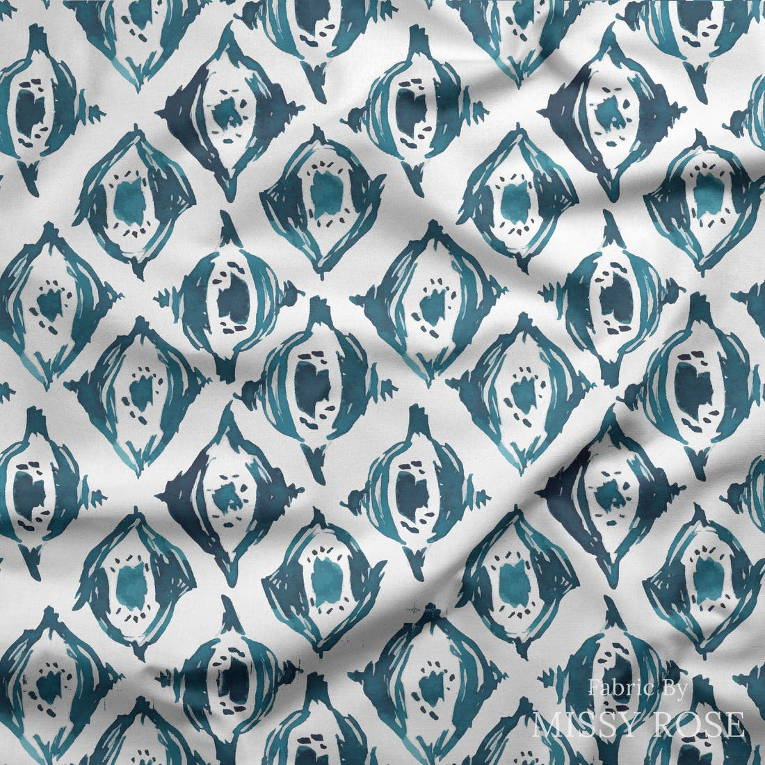 Indy Bloom Fabric Shibori Princeton 05 draped fabric mockup - custom printed fabric by the metre | Fabric by Missy Rose