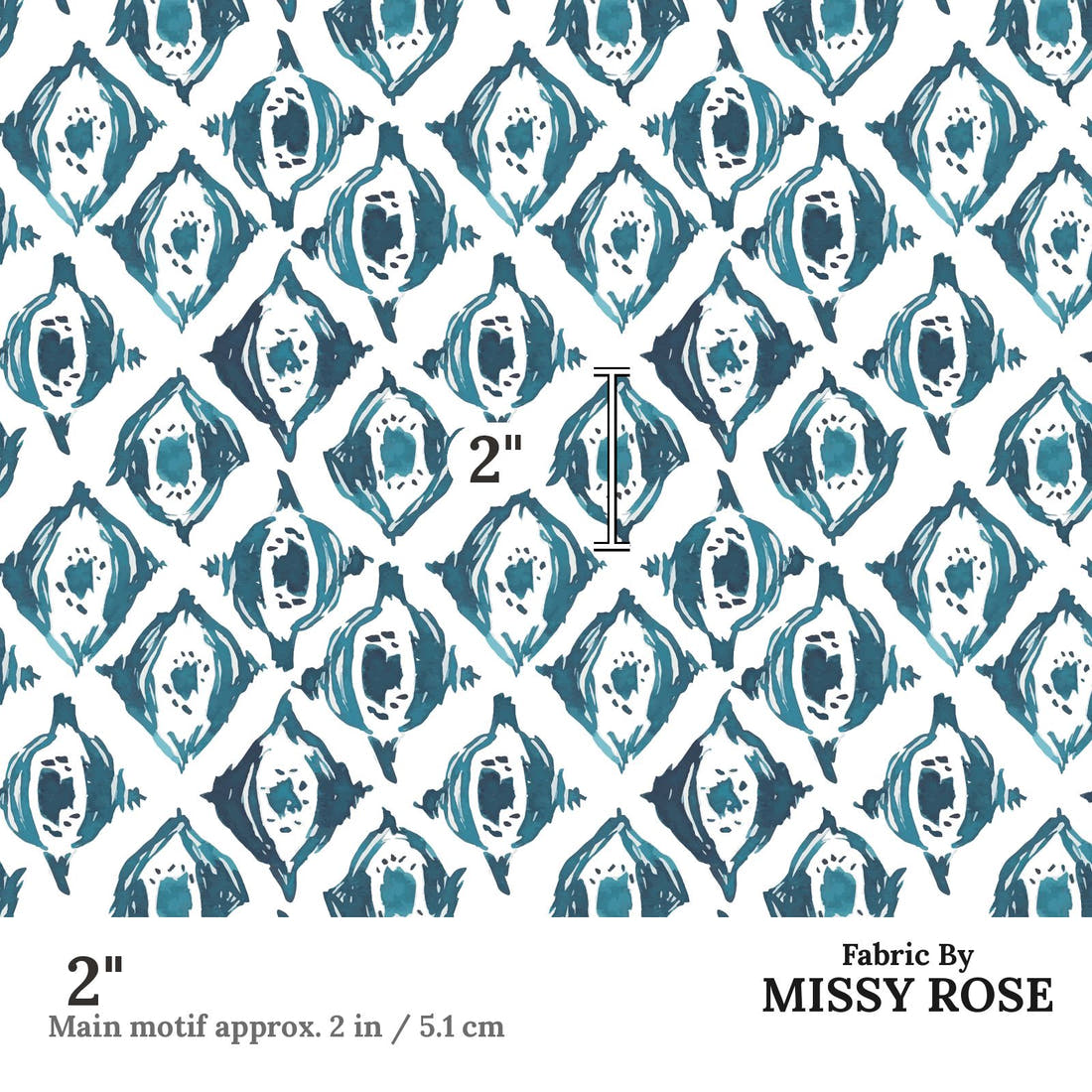 Indy Bloom Fabric Shibori Princeton 05 2 inch print scale guide | Fabric by Missy Rose