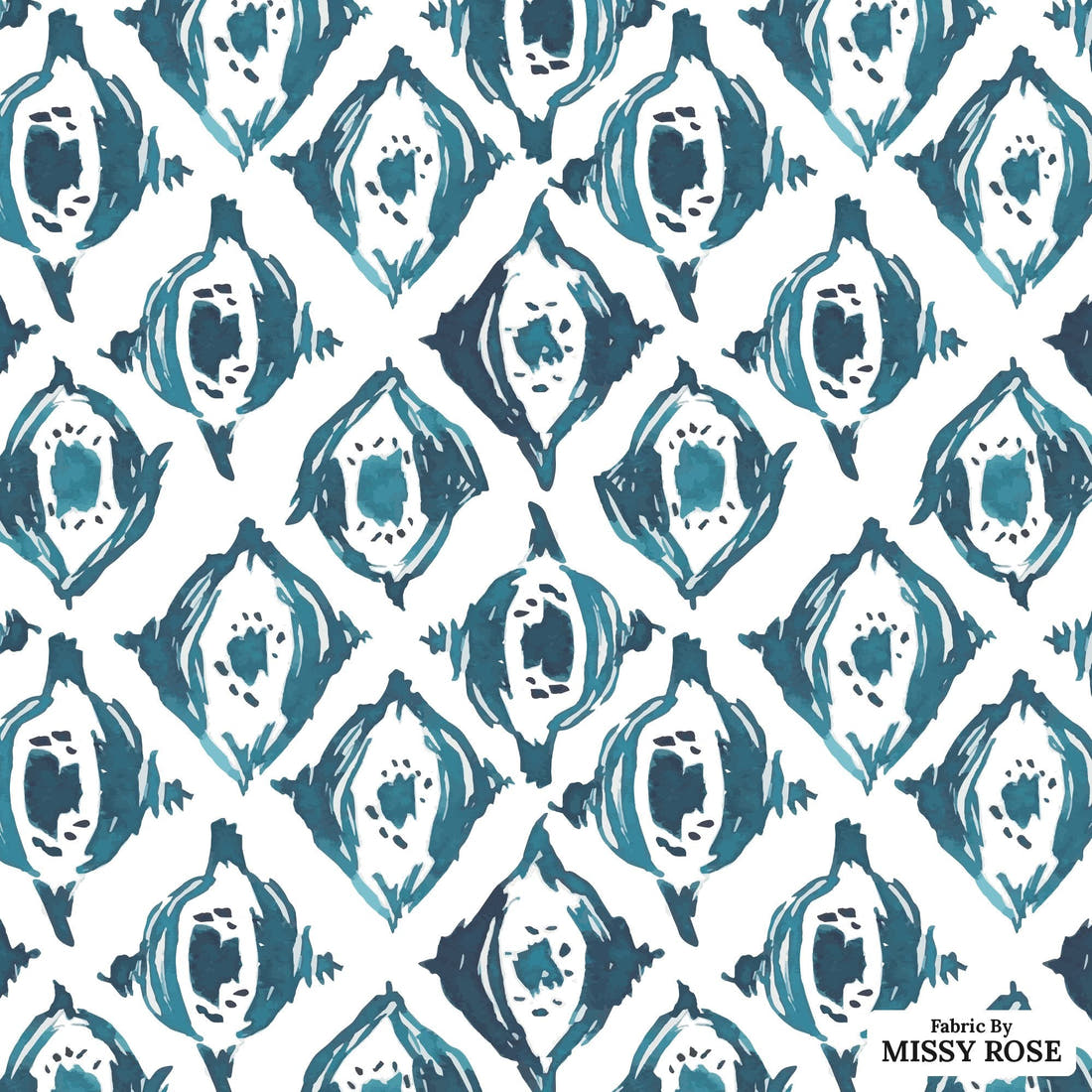 Indy Bloom Fabric Shibori Princeton 05 flat view of the printed design | Fabric by Missy Rose