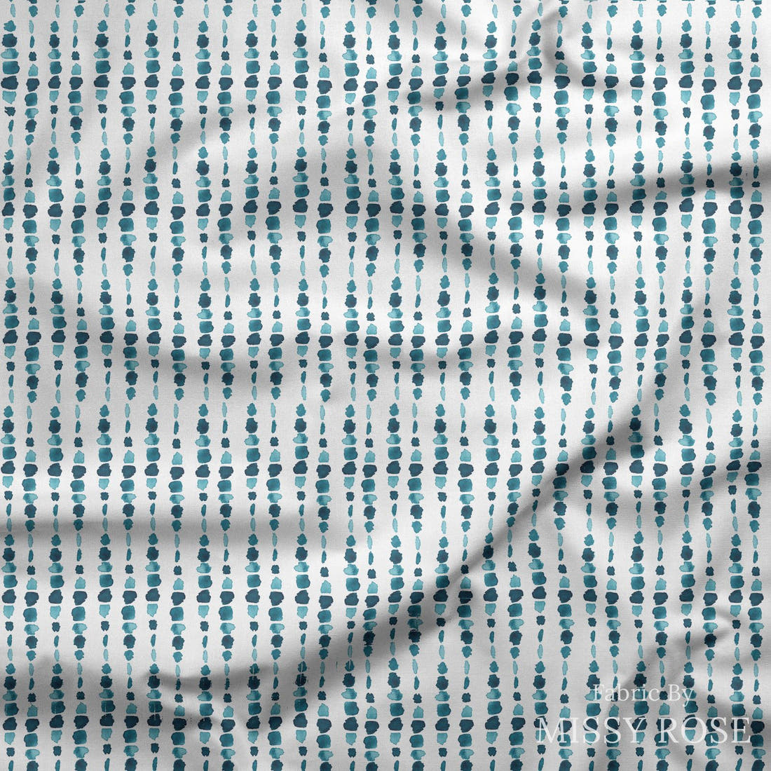 Indy Bloom Fabric Shibori Rice Beads 06 draped fabric mockup - custom printed fabric by the metre | Fabric by Missy Rose