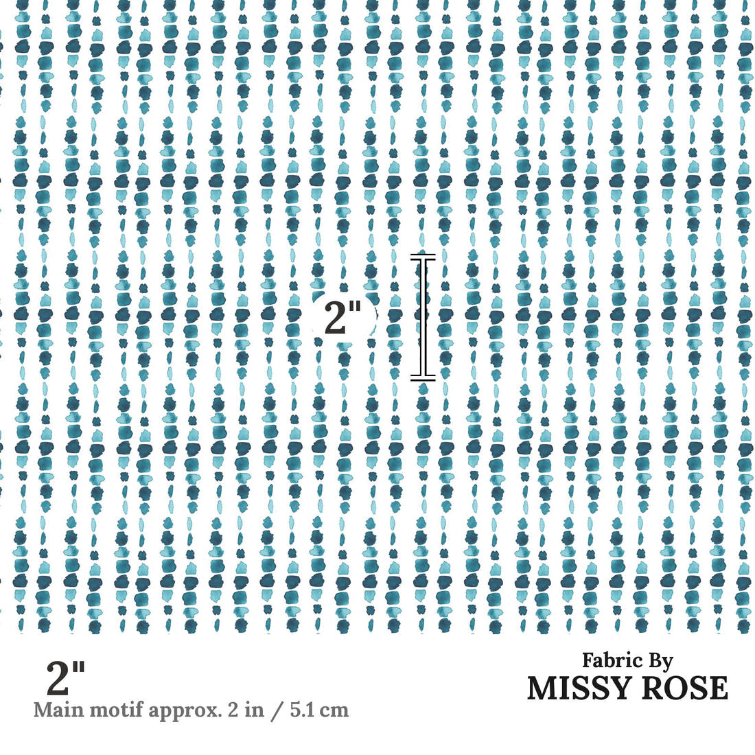 Indy Bloom Fabric Shibori Rice Beads 06 2 inch print scale guide | Fabric by Missy Rose