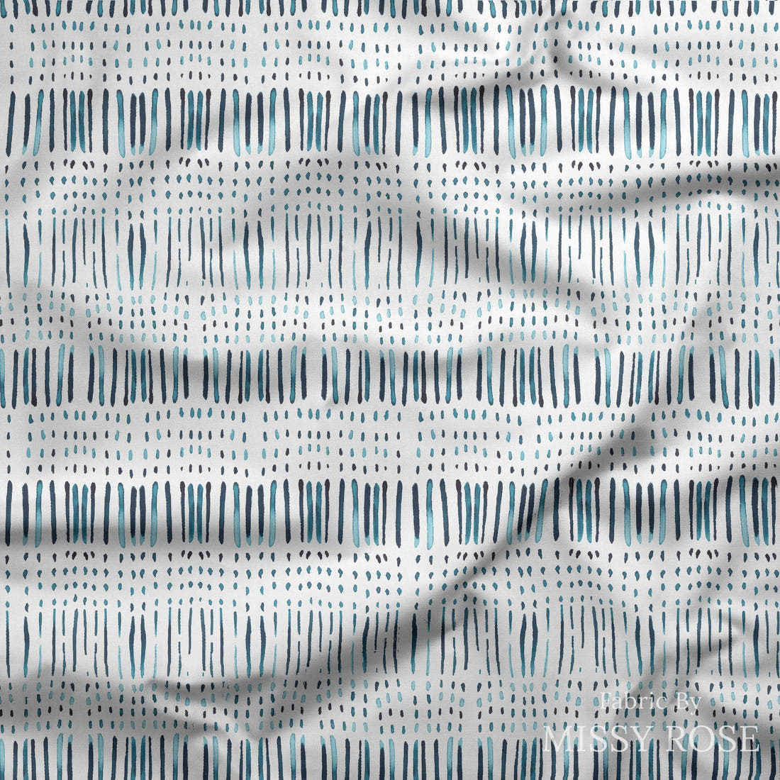 Indy Bloom Fabric Shibori Sticks and stones 09 draped fabric mockup - custom printed fabric by the metre | Fabric by Missy Rose