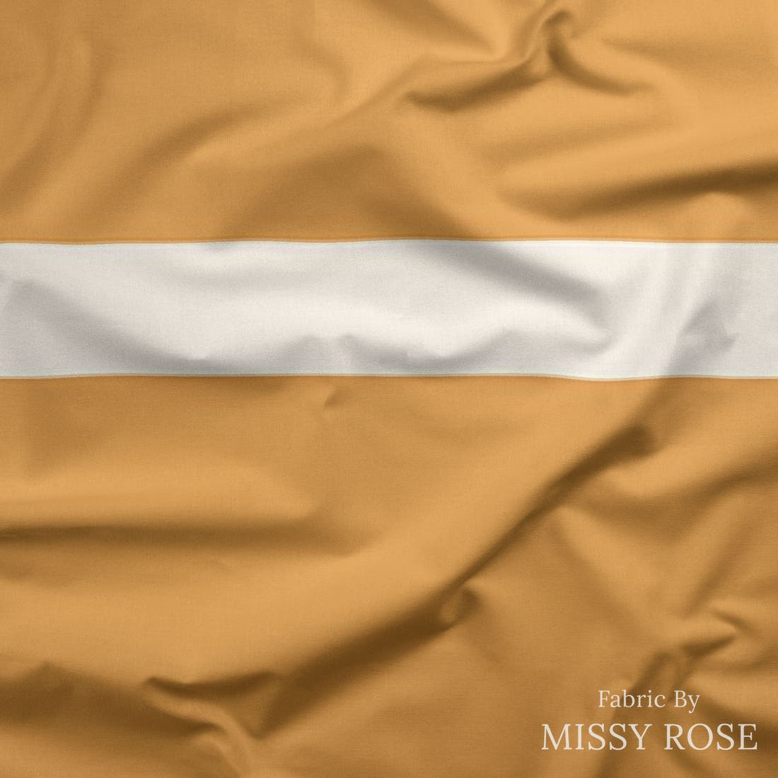 Indy Bloom Fabric Sucker For You Stripes in Golden 15 draped fabric mockup - custom printed fabric by the metre | Fabric by Missy Rose