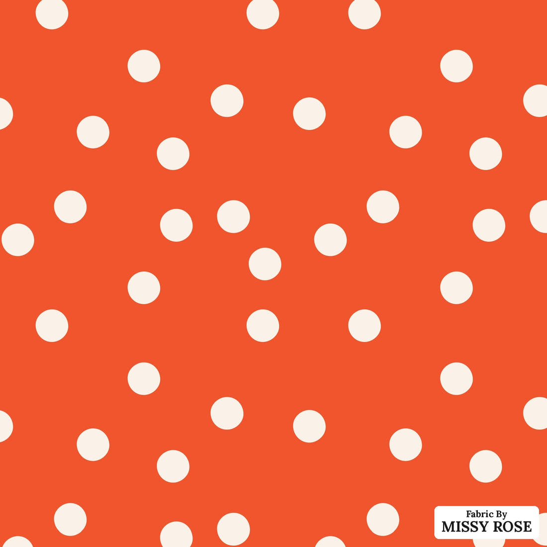Indy Bloom Fabric Summer Sunshine Dots in Red 17 flat view of the printed design | Fabric by Missy Rose