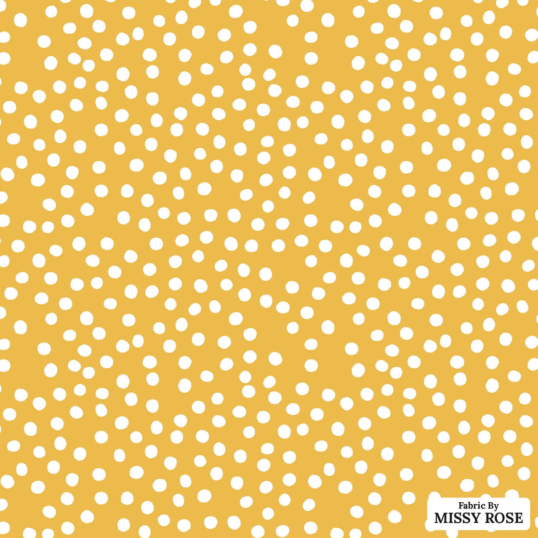 Indy Bloom Fabric Sunflower Girl Sunny Dot 05 flat view of the printed design | Fabric by Missy Rose