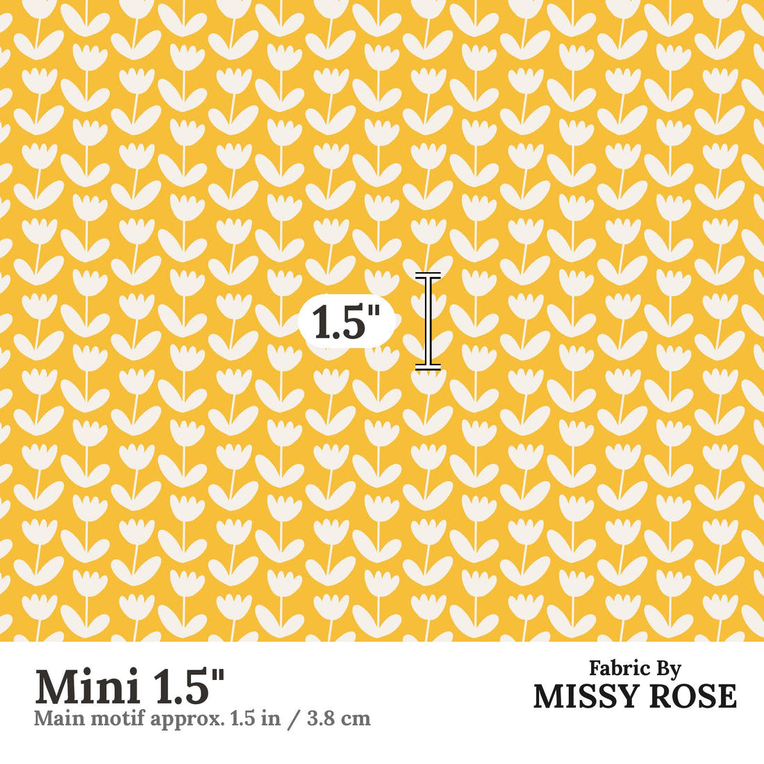 Kristina Forrest 1 Mini 1.5 inch print scale guide | Fabric by Missy Rose