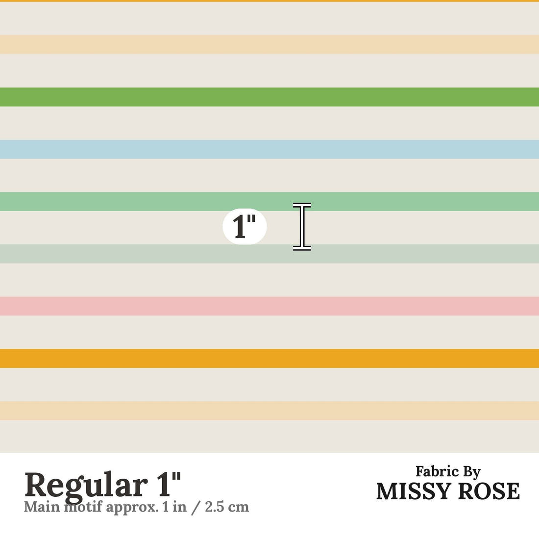 Kristina Forrest 2 Regular 1 inch print scale guide | Fabric by Missy Rose