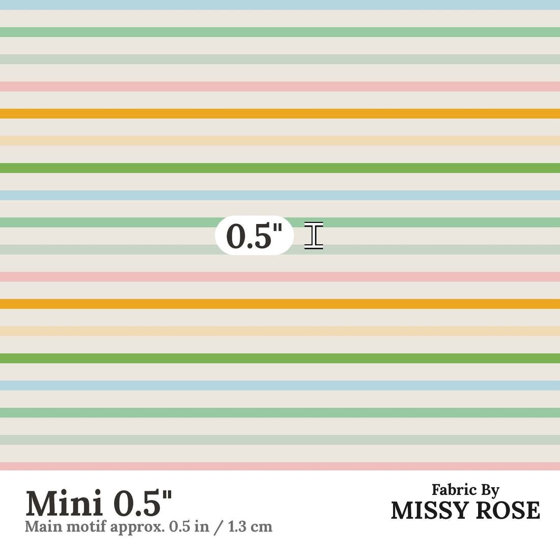 Kristina Forrest 2 Mini 0.5 inch print scale guide | Fabric by Missy Rose