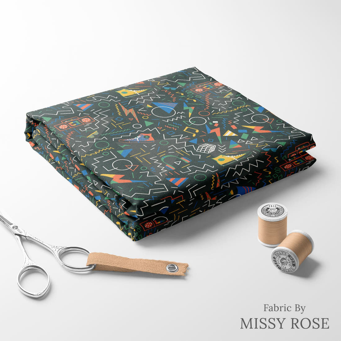Kristina Forrest 3 folded fabric stack with matching thread - pre-order fabric Australia | Fabric by Missy Rose