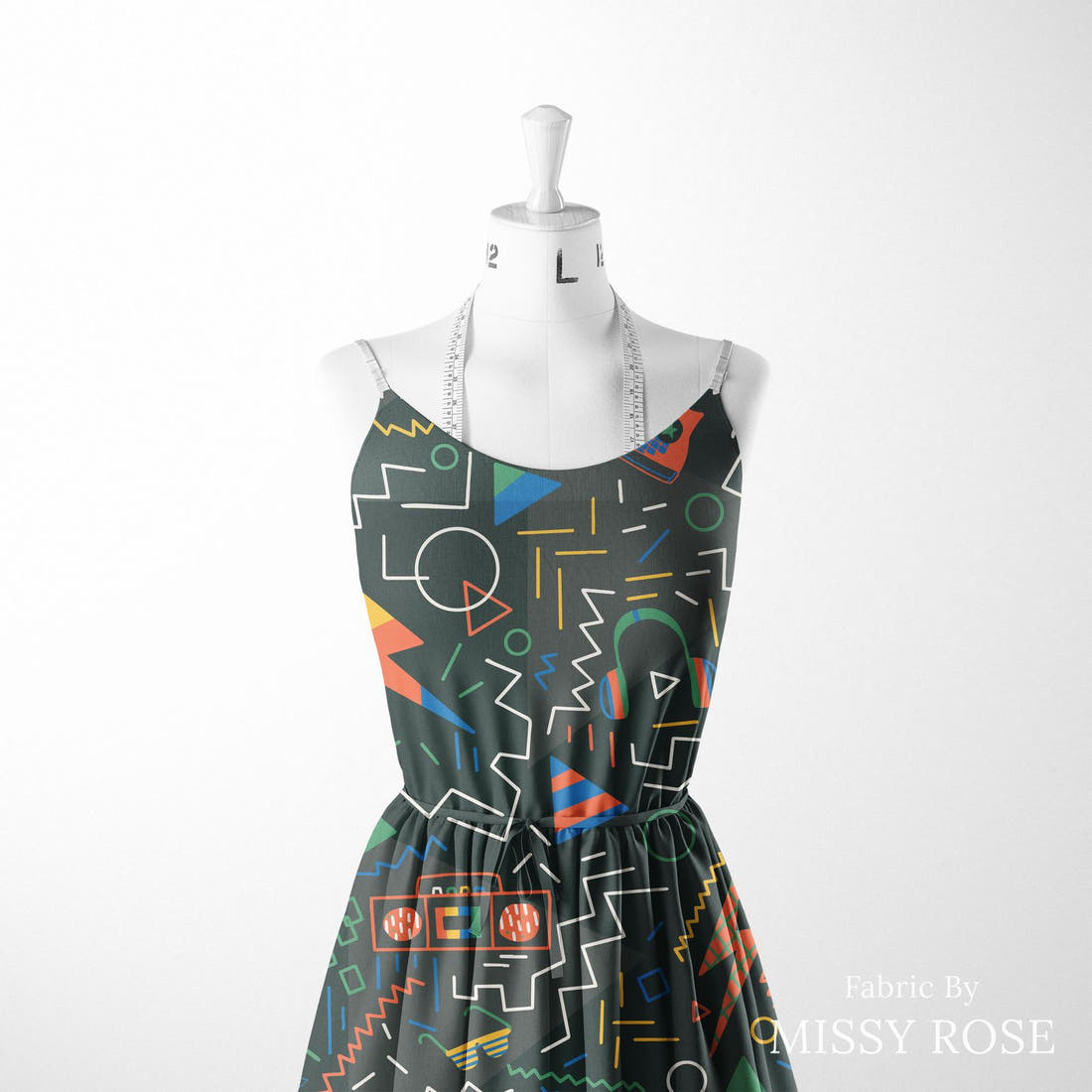 Kristina Forrest 3 sewn into a women's dress - see how the print looks made up | Fabric by Missy Rose