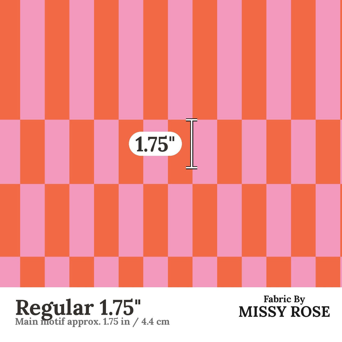 Kristina Forrest 5 Regular 1.75 inch print scale guide | Fabric by Missy Rose
