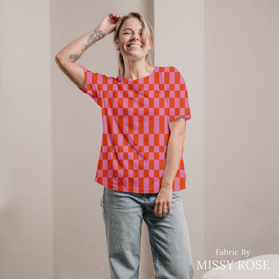 Kristina Forrest 5 sewn into an all-over print shirt - see how the print looks made up | Fabric by Missy Rose