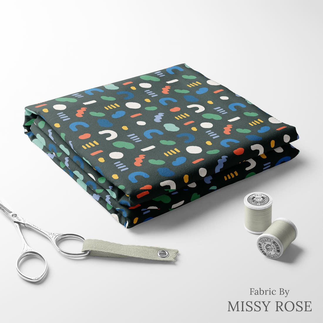 Kristina Forrest 6 folded fabric stack with matching thread - pre-order fabric Australia | Fabric by Missy Rose
