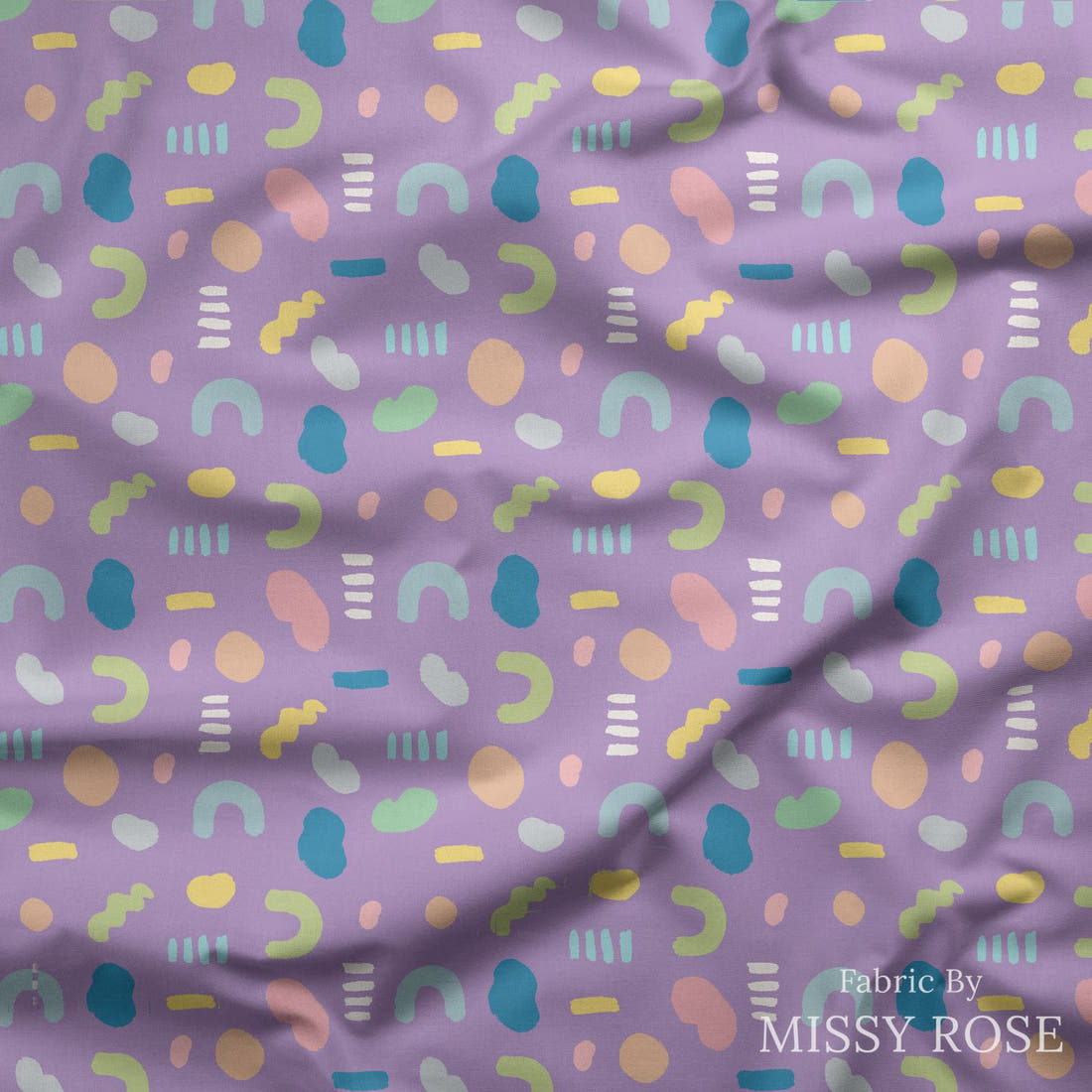 Kristina Forrest 7 draped fabric mockup - custom printed fabric by the metre | Fabric by Missy Rose