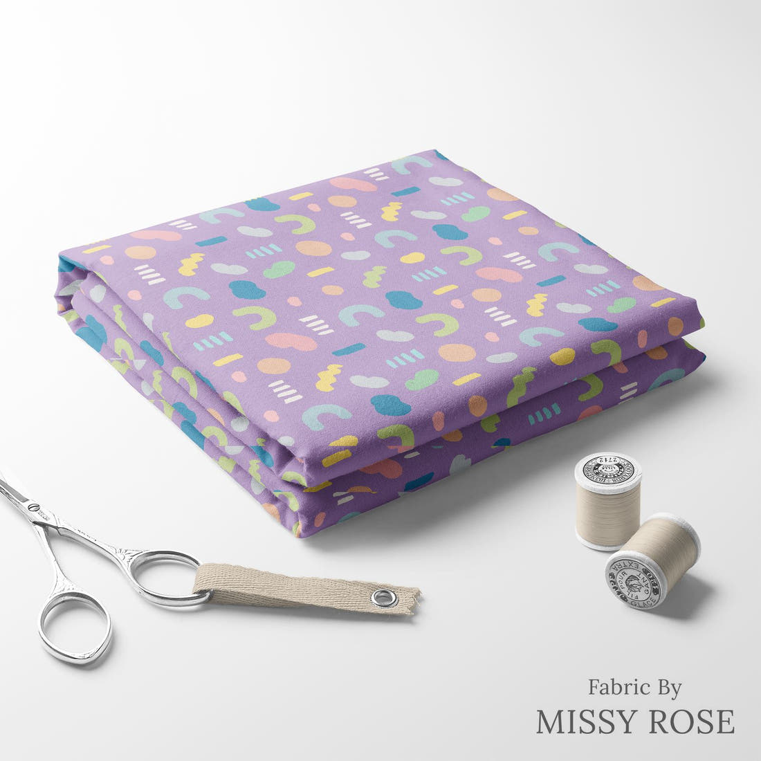 Kristina Forrest 7 folded fabric stack with matching thread - pre-order fabric Australia | Fabric by Missy Rose