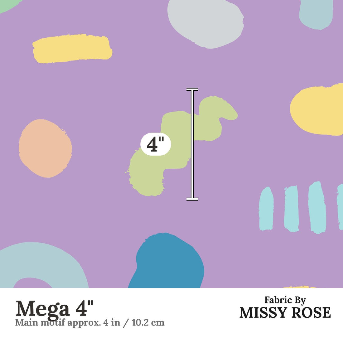 Kristina Forrest 7 Mega 4 inch print scale guide | Fabric by Missy Rose
