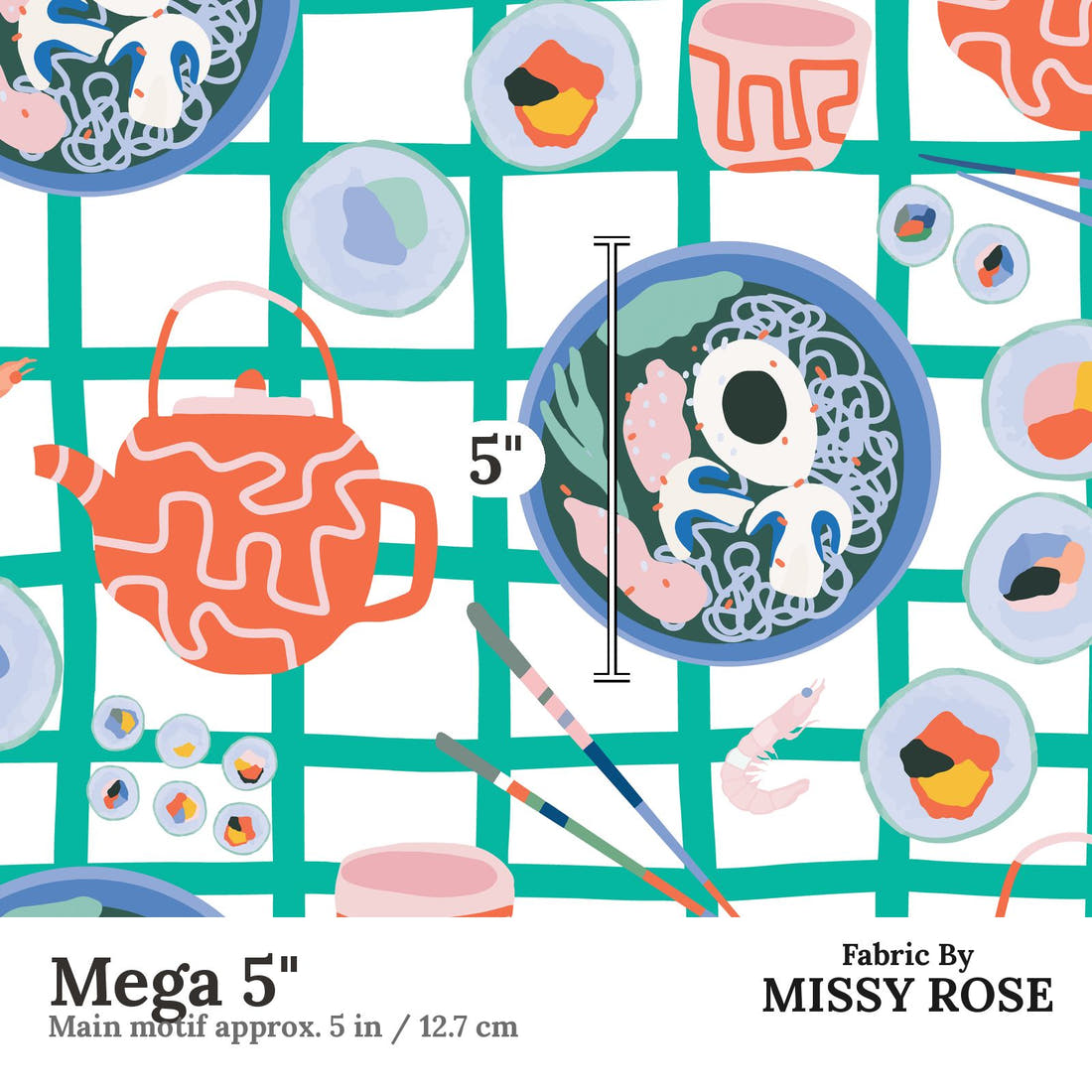 Kristina Forrest 8 Mega 5 inch print scale guide | Fabric by Missy Rose
