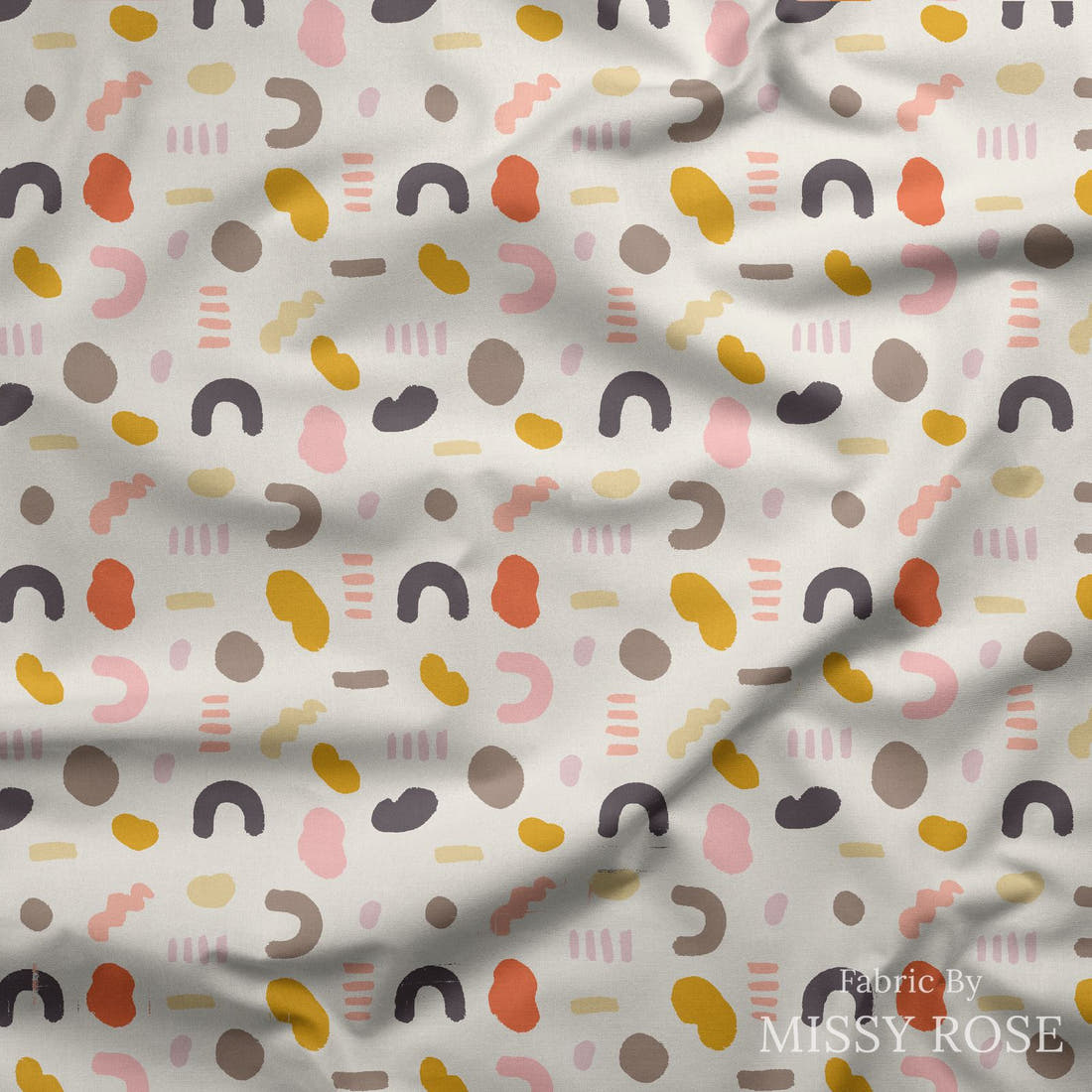 Kristina Forrest 9 draped fabric mockup - custom printed fabric by the metre | Fabric by Missy Rose
