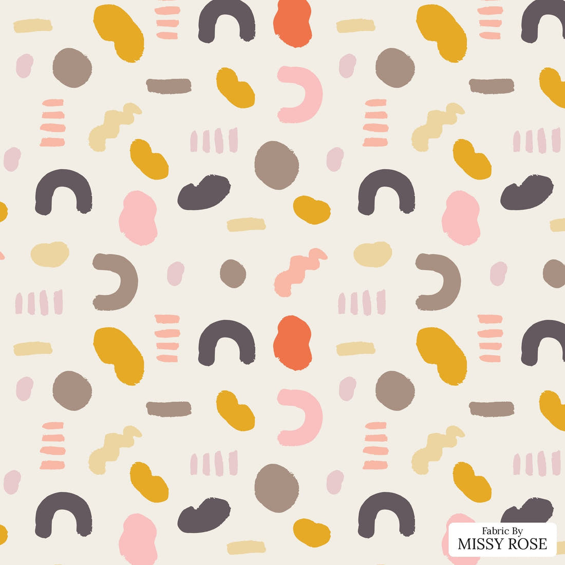 Kristina Forrest 9 - flat view of the print, zoom in for detail | Fabric by Missy Rose