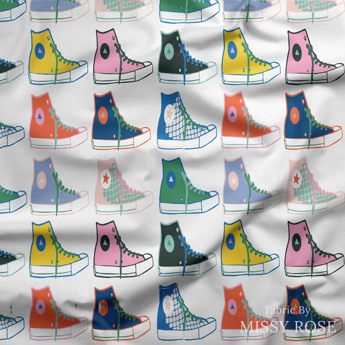 Kristina Forrest 10 draped fabric mockup - custom printed fabric by the metre | Fabric by Missy Rose