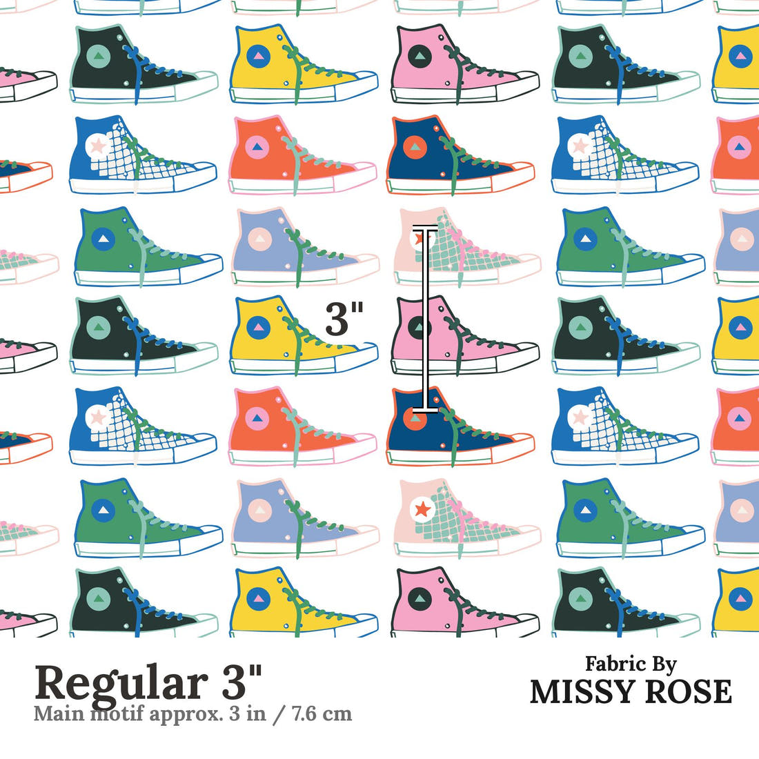 Kristina Forrest 10 Regular 3 inch print scale guide | Fabric by Missy Rose