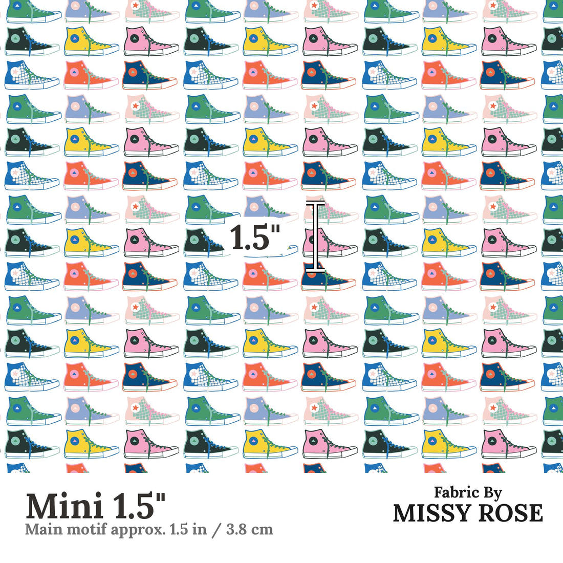 Kristina Forrest 10 Mini 1.5 inch print scale guide | Fabric by Missy Rose