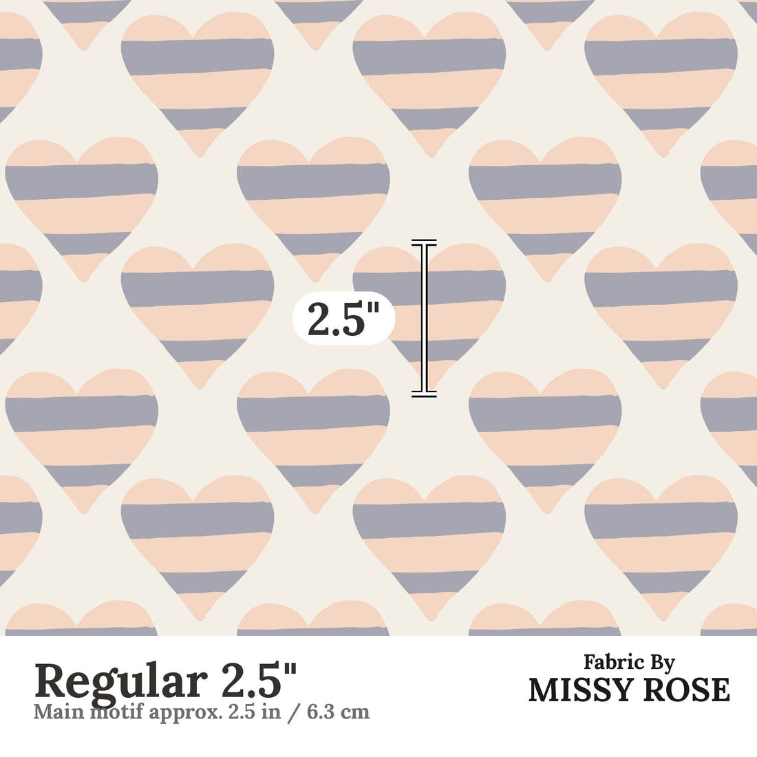 Kristina Forrest 100 Regular 2.5 inch print scale guide | Fabric by Missy Rose