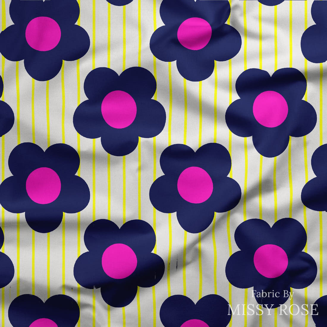 Kristina Forrest 11 draped fabric mockup - custom printed fabric by the metre | Fabric by Missy Rose
