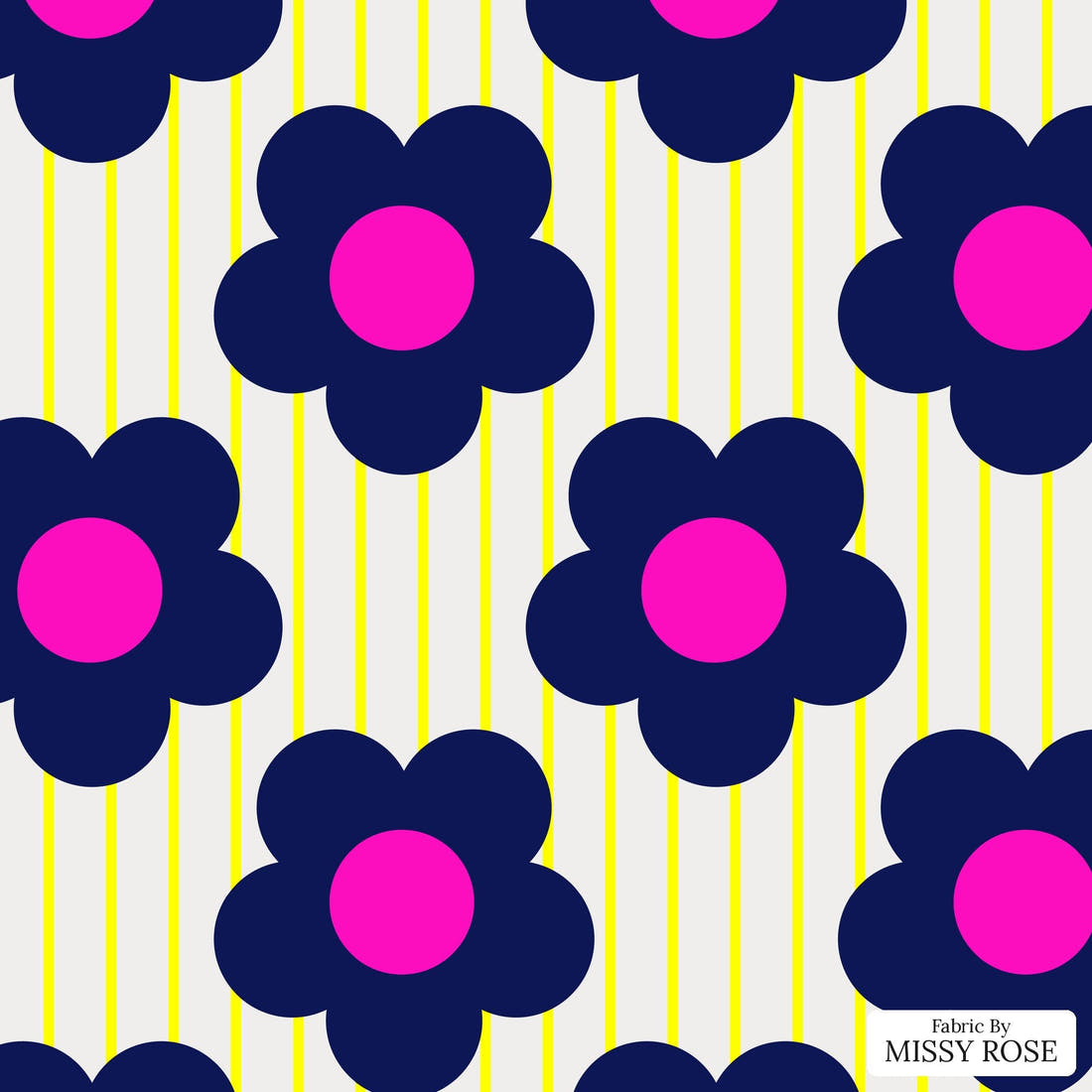 Kristina Forrest 11 - flat view of the print, zoom in for detail | Fabric by Missy Rose