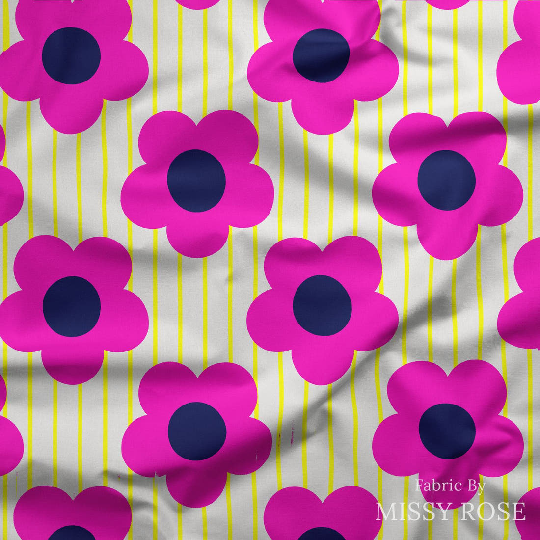 Kristina Forrest 12 draped fabric mockup - custom printed fabric by the metre | Fabric by Missy Rose