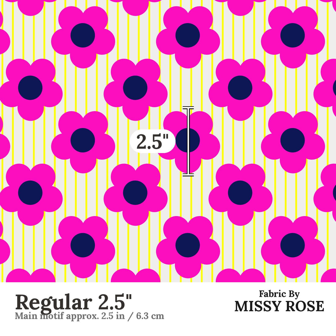 Kristina Forrest 12 Regular 2.5 inch print scale guide | Fabric by Missy Rose