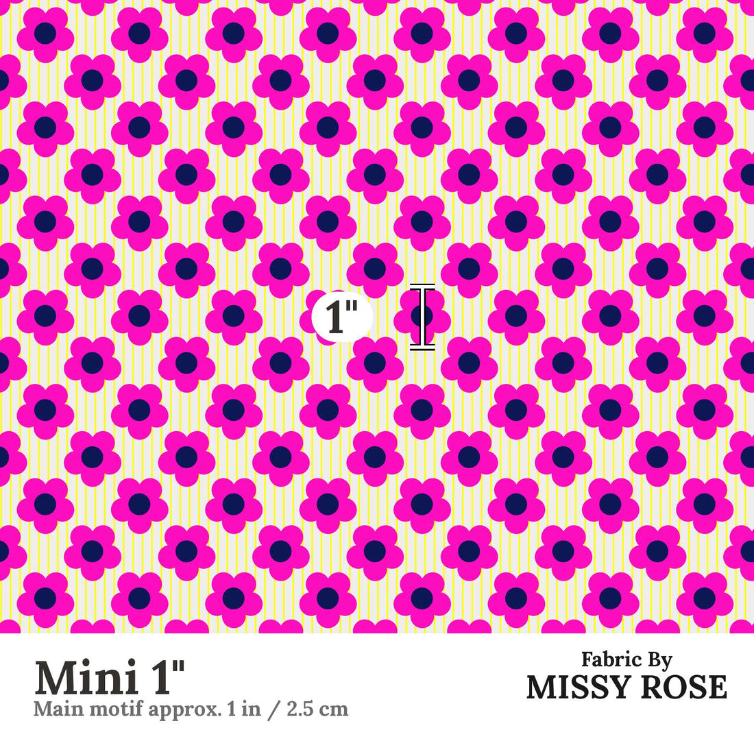 Kristina Forrest 12 Mini 1 inch print scale guide | Fabric by Missy Rose