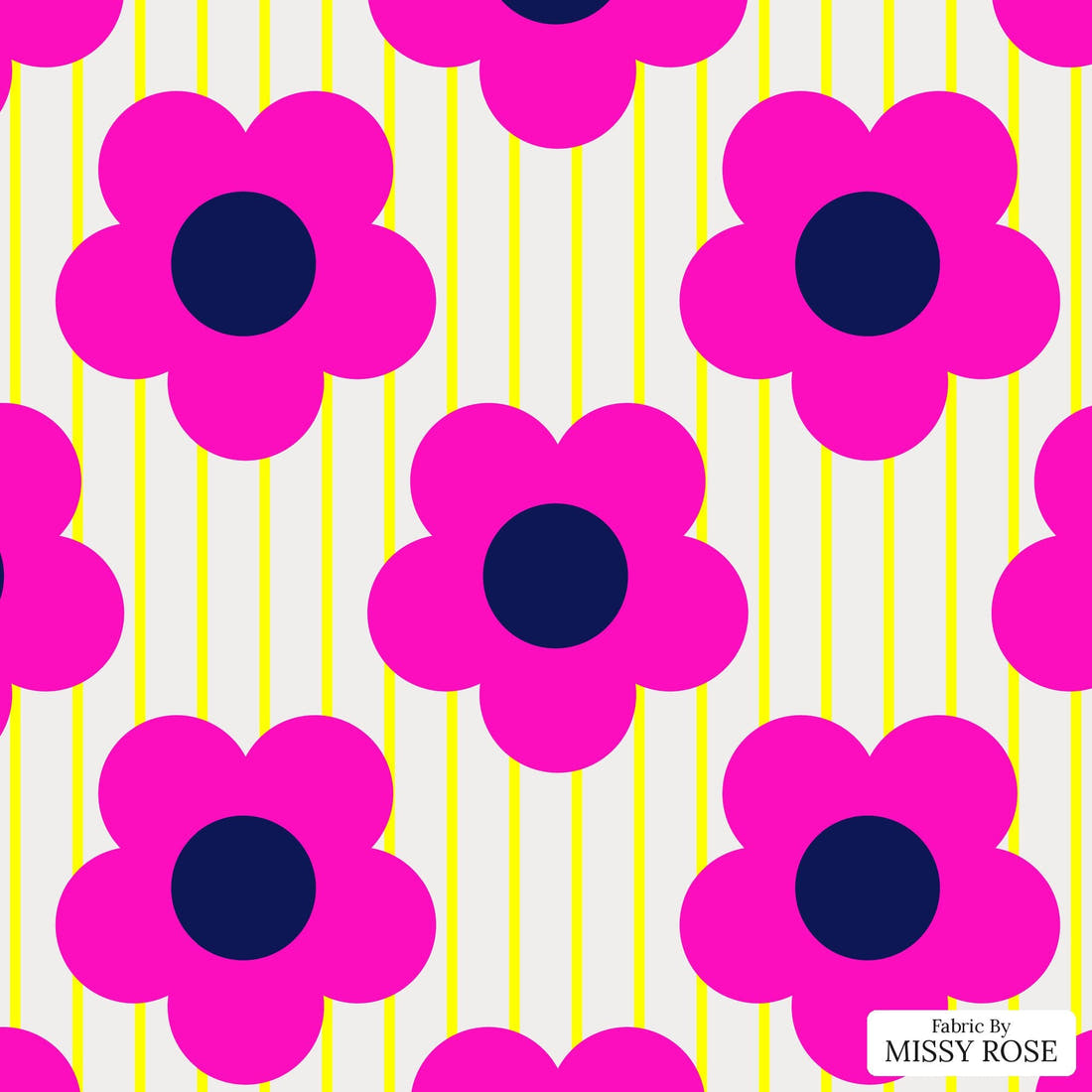 Kristina Forrest 12 - flat view of the print, zoom in for detail | Fabric by Missy Rose