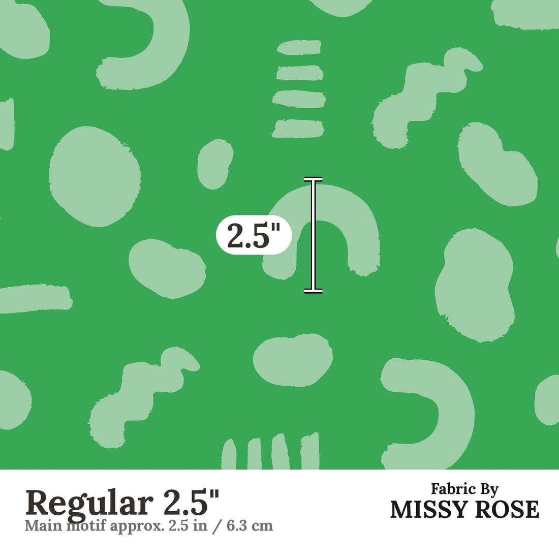 Kristina Forrest 15 Regular 2.5 inch print scale guide | Fabric by Missy Rose