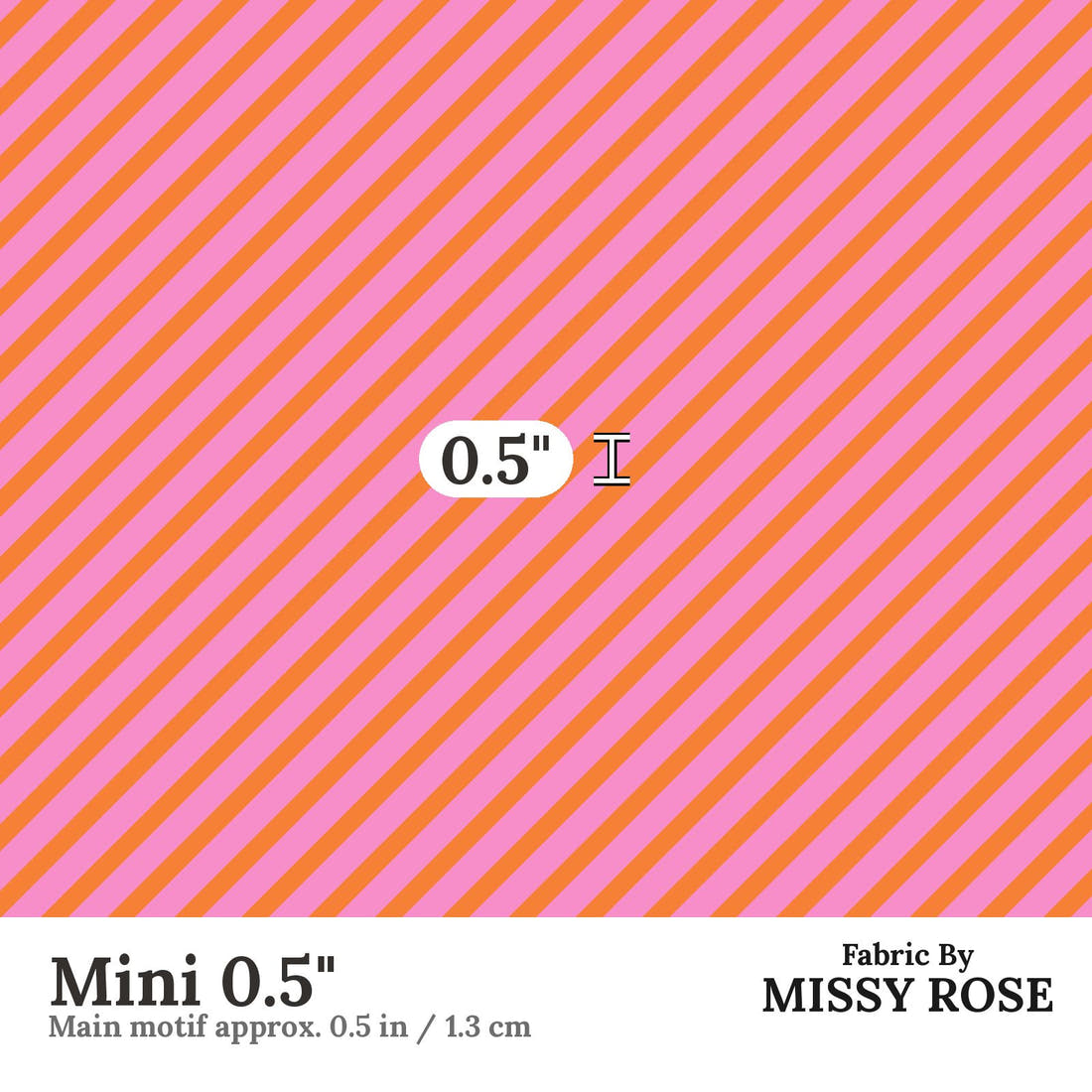 Kristina Forrest 151 Mini 0.5 inch print scale guide | Fabric by Missy Rose