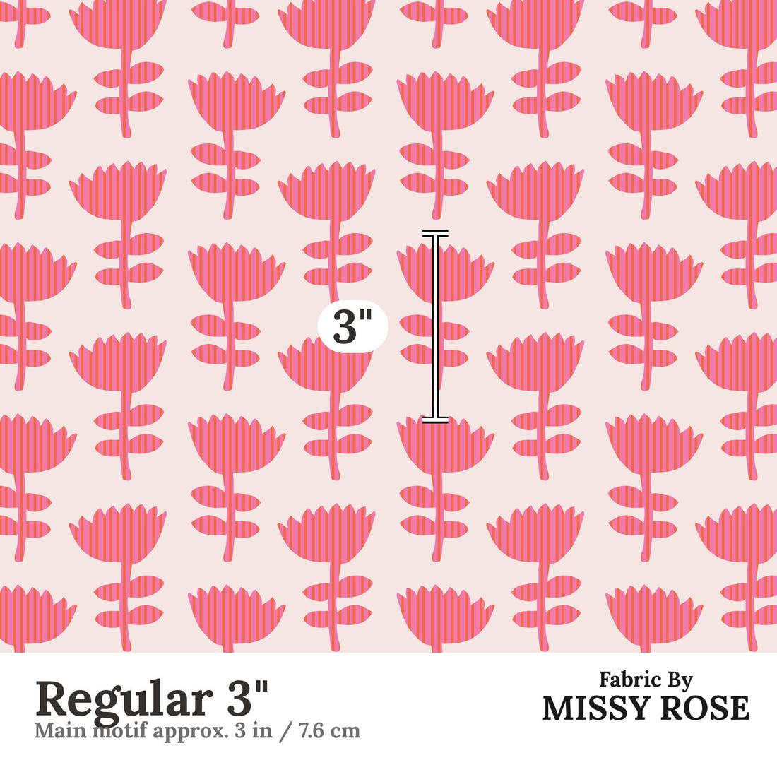 Kristina Forrest 153 Regular 3 inch print scale guide | Fabric by Missy Rose