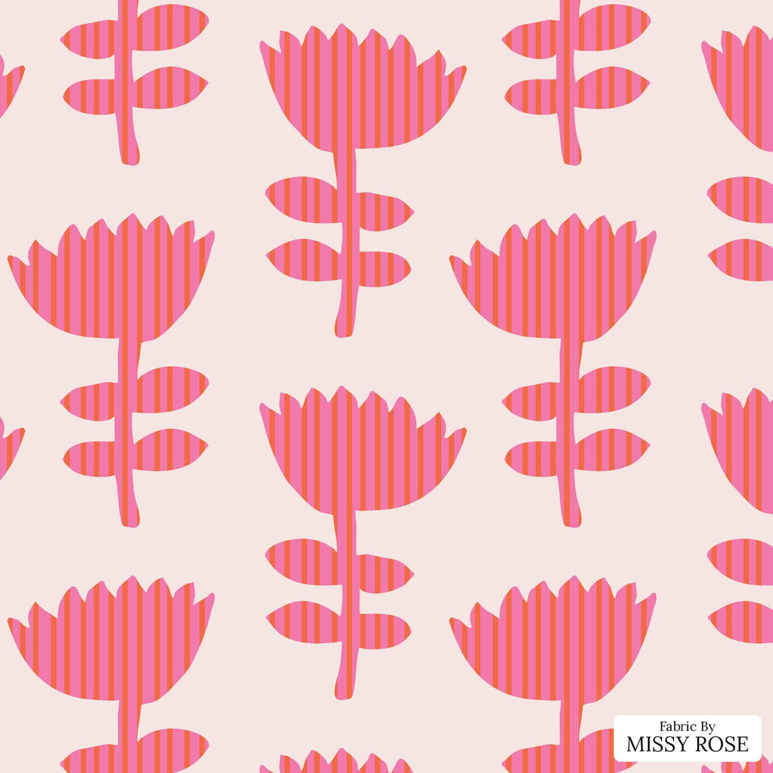 Kristina Forrest 153 - flat view of the print, zoom in for detail | Fabric by Missy Rose