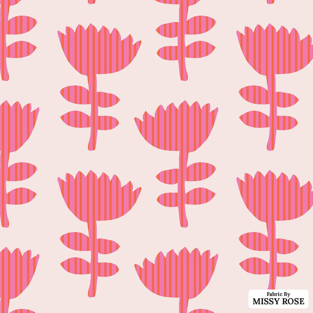 Kristina Forrest 153 - flat view of the print, zoom in for detail | Fabric by Missy Rose