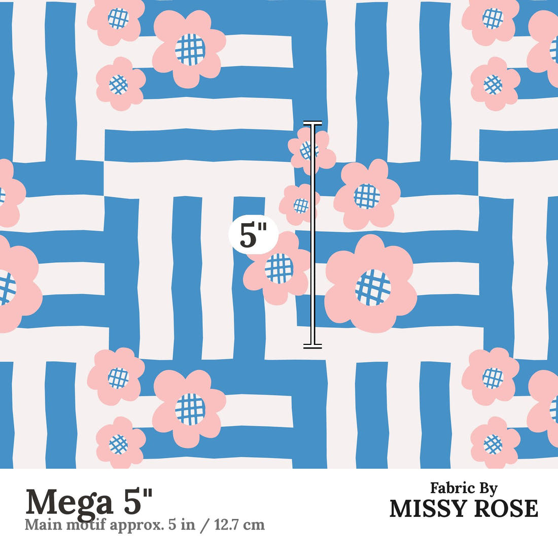 Kristina Forrest 154 Mega 5 inch print scale guide | Fabric by Missy Rose