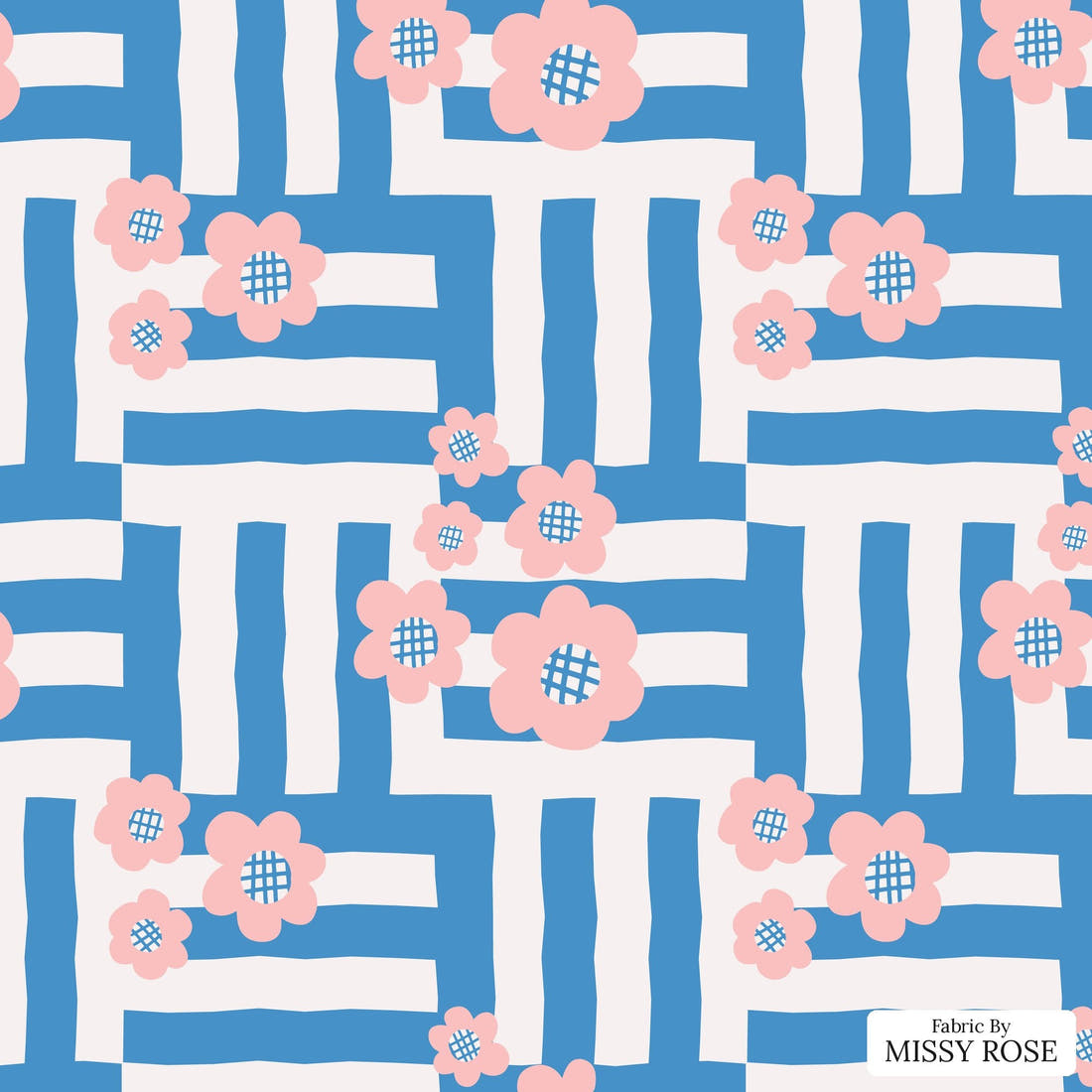 Kristina Forrest 154 - flat view of the print, zoom in for detail | Fabric by Missy Rose