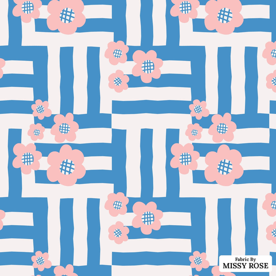 Kristina Forrest 154 - flat view of the print, zoom in for detail | Fabric by Missy Rose